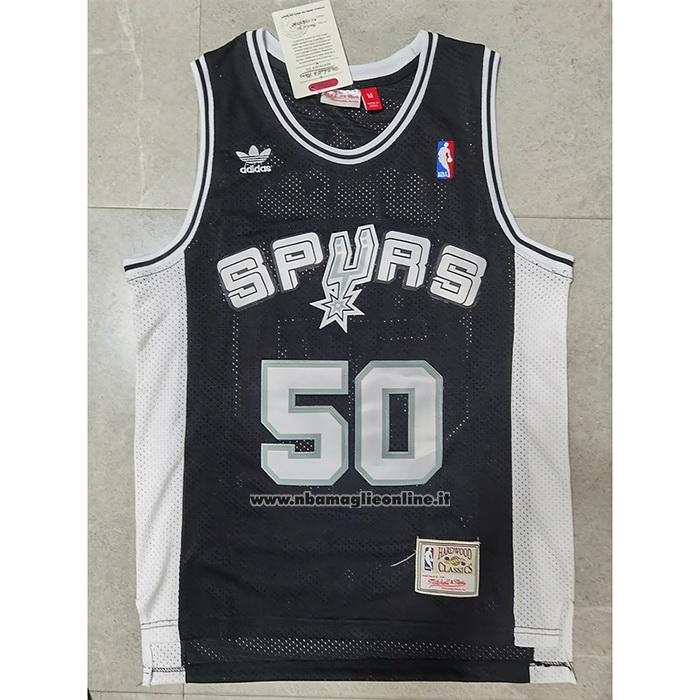 Maglia San Antonio Spurs David Robinson #50 Mitchell & Ness Nero